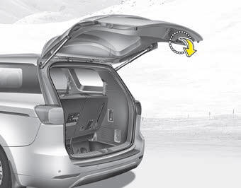 Kia Carnival: Closing the tailgate Kia Carnival: Closing the tailgate. To close the tailgate, lower and push down the tailgate firmly. Make sure that