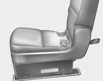 Kia Carnival: Rear seat adjustment Kia Carnival: Rear seat adjustment. 2nd row center seat (for 8 passenger vehicle)