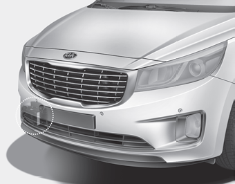 Kia Carnival: Vehicle to vehicle distance setting (SCC) Kia Carnival: Vehicle to vehicle distance setting (SCC). The sensor detects distance to the vehicle ahead.