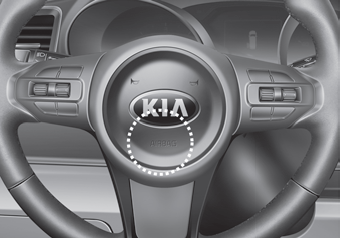 Kia Carnival: Driver's and passenger's front air bag Kia Carnival: Driver's and passenger's front air bag. Driver’s front air bag