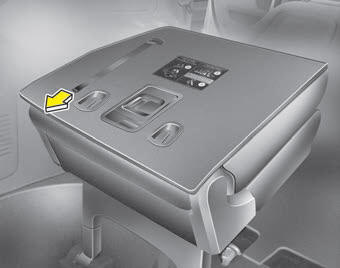 Kia Carnival: Rear seat adjustment Kia Carnival: Rear seat adjustment. 4. Pull out and hold the folding strap.