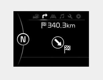 Kia Carnival: Turn By Turn Mode Kia Carnival: Turn By Turn Mode. This mode displays the state of the navigation.