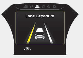 Kia Carnival: Lane departure warning system (LDWS) Kia Carnival: Lane departure warning system (LDWS). Lane departure warning (Left)