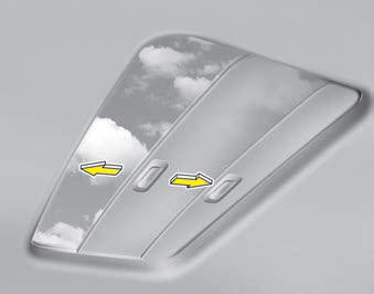 Kia Carnival: Sunshade Kia Carnival: Sunshade. When opening the sunroof, the sunshade will also open. Once the sunroof is closed,