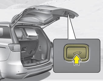 Kia Carnival: Power tailgate opening height user setting Kia Carnival: Power tailgate opening height user setting. The driver may set the height of a fully opened tailgate by following the below
