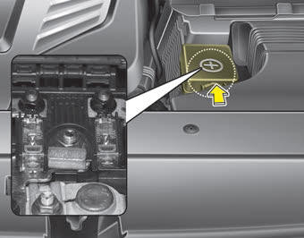 Kia Carnival: Engine compartment fuse replacement Kia Carnival: Engine compartment fuse replacement. If the main fuse is blown, it must be removed as follows: