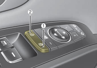 Kia Carnival: Operating door locks from inside the vehicle Kia Carnival: Operating door locks from inside the vehicle. Driver’s door