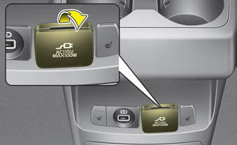 Kia Carnival: AC inverter Kia Carnival: AC inverter.