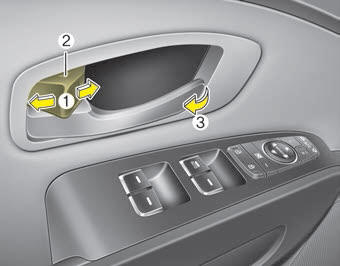 Kia Carnival: Operating door locks from inside the vehicle Kia Carnival: Operating door locks from inside the vehicle.