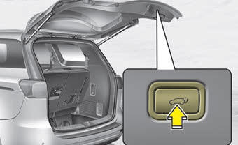 Kia Carnival: Power sliding door and power tailgate Kia Carnival: Power sliding door and power tailgate. On the tailgate