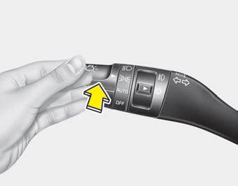 Kia Carnival: High beam operation Kia Carnival: High beam operation. To turn on the high beam headlights, push the lever away from you. Pull it back