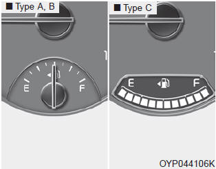 Kia Carnival: Gauges Kia Carnival: Gauges. This gauge indicates the approximate amount of fuel remaining in the fuel tank.