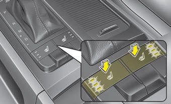 Kia Carnival: Seat warmer Kia Carnival: Seat warmer. Front seat • Type B