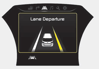 Kia Carnival: Lane departure warning system (LDWS) Kia Carnival: Lane departure warning system (LDWS). Lane departure warning (Right)